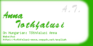 anna tothfalusi business card